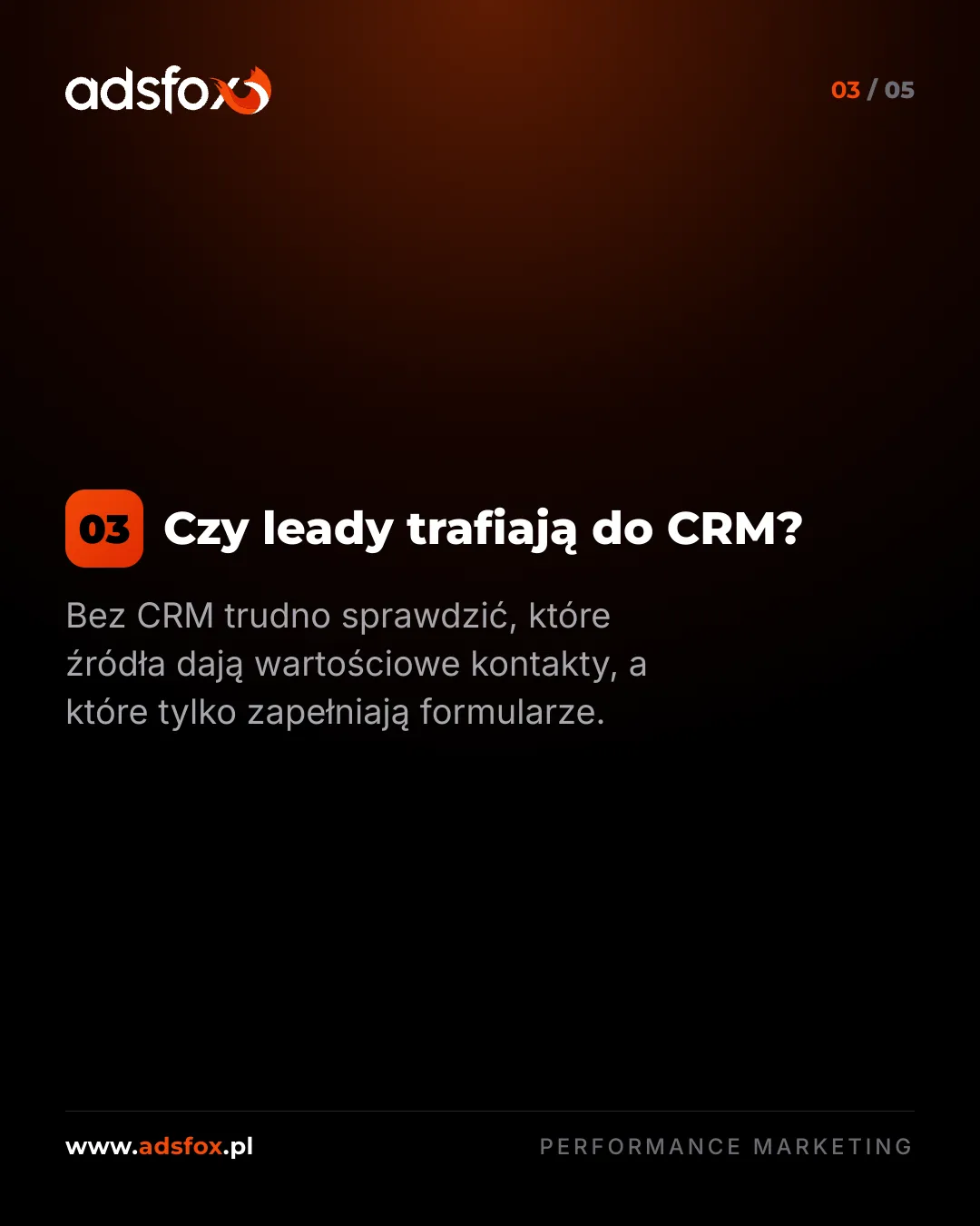 Slajd pokazujący pytanie, czy kampanie widzą jakość leadów w CRM