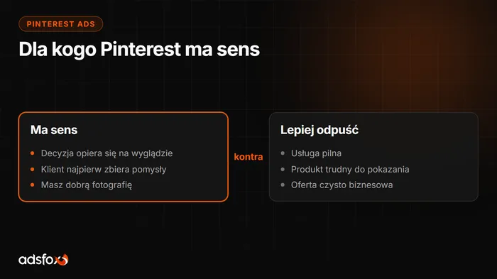 Okładka: Reklama na Pinterest: dla kogo ma sens, a dla kogo nie