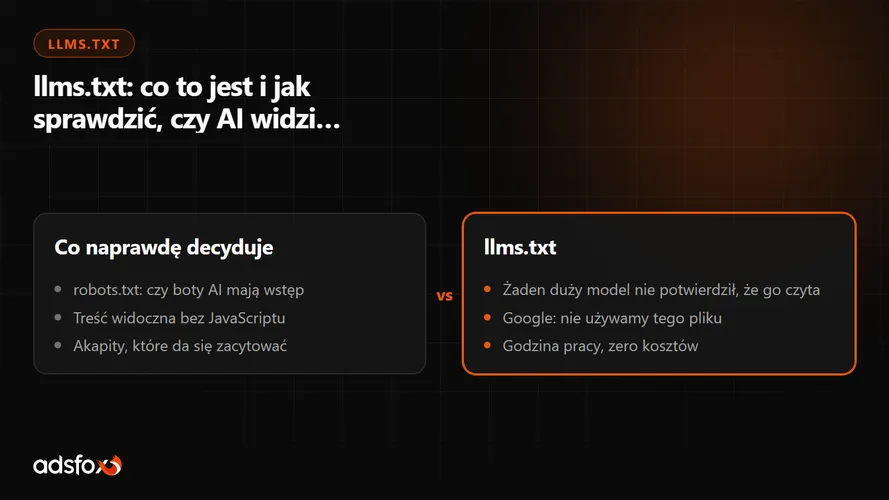Cover for llms.txt: co to jest i jak sprawdzić, czy AI widzi Twoją stronę