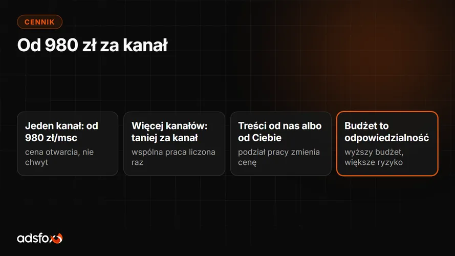 Cover for Cennik prowadzenia kampanii reklamowych: od 980 zł