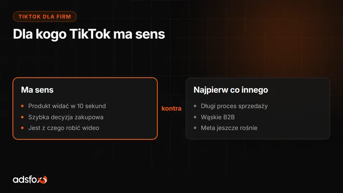 Okładka: TikTok dla firm: dla kogo ma sens, a dla kogo nie