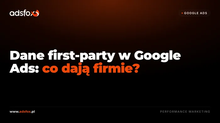 Okładka: Dane first-party w Google Ads: co dają firmie?